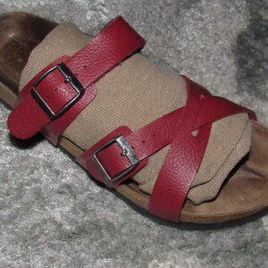 RED CROSS BUCKLE SUMMER BIRKI'S- LEATHER-W-11  M-8